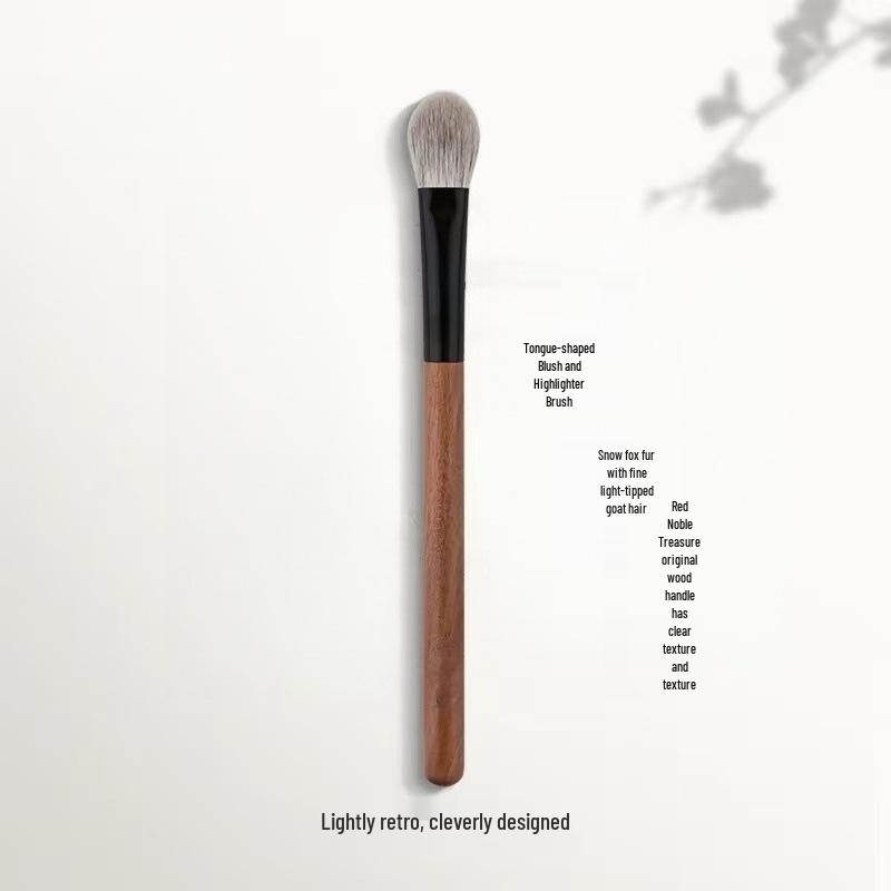 Bamboo Fendou Large Peach Heart Makeup Brush Set with Soft Bristles - Includes Eyeshadow, Base, Highlighter, and Blush Brushes