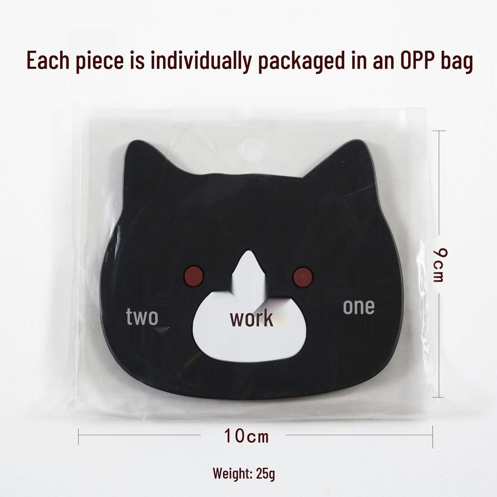 Cute Cat PVC Non-slip Washable Coaster - Heat Insulation Tea Cup Mat