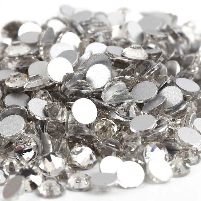 White Flatback Non Hotfix Rhinestones for Bags High Quality Strass Crystal Rhinestones Glass Excellent High Quality Machine Cut