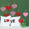 8pc Valentine Day Party Hanging Decorations Heart Shape Hanging Pendant
