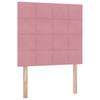 Storage Bed with Mattress Pink 90 x 190 cm Velvet