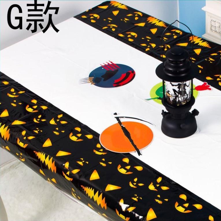 New Halloween Printed Tablecloth PVC Halloween Disposable Tablecloth Bar Table Decor