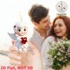 3pcs Cute Red Heart Little Angel 2D Flat Acrylic Pendant Backpack Small Pendant party DIY decorations Valentine's Day Gifts