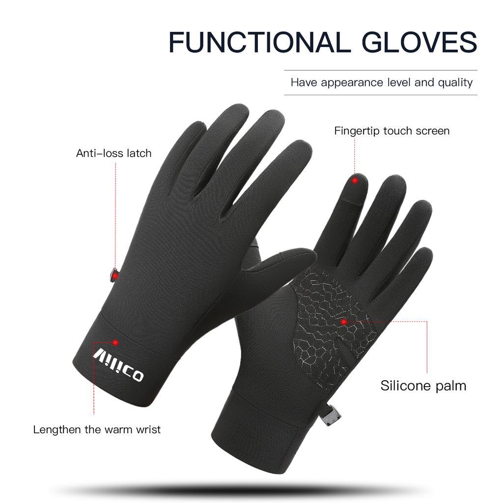 Sports Outdoor Running Men's Winter Warm Knitted Touchscreen Cycling Gloves Women's Autumn/Winter Thin Edition with Velvet