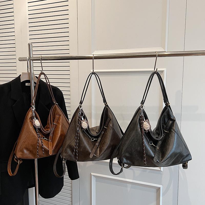 Retro Backpack for Women New Fashion Korean Version of Tote Bag Casual Versatile Large Capacity Shoulder Bag