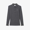 [Lacoste] Women's Ribbed Long-Sleeve Polo Shirt DF5281-55N050