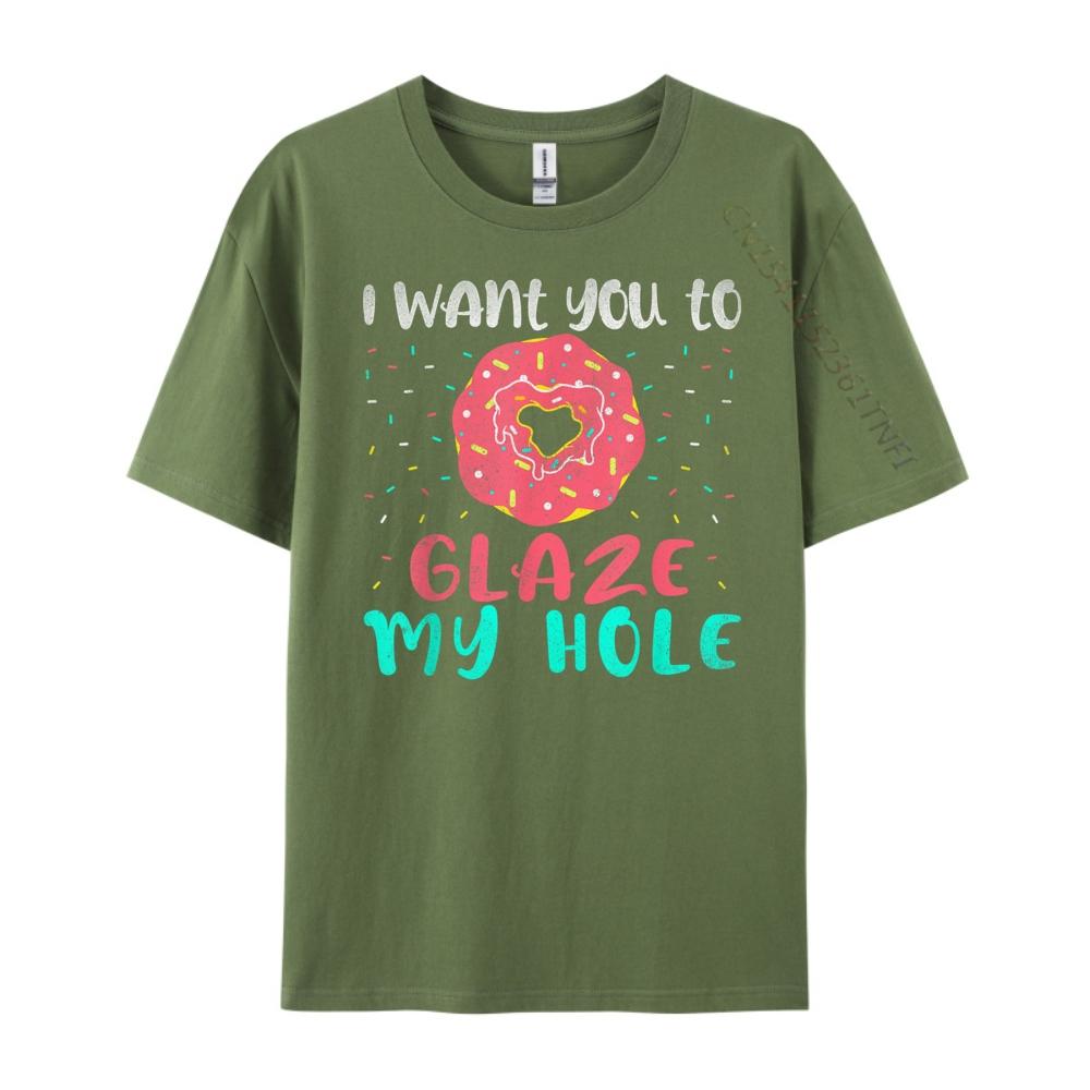 I Want You To Glaze My Hole Funny Donut Lover Graphic Black Shirt Graphic Tees Long Sleeve TShirt