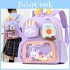 Kids Cute Cartoon School Backpack With Reinforced Spinal Support And Animal Design For Preschoolers