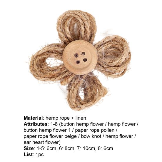 Kunstblumen-Anhänger, kompakt, multifunktional, umweltfreundlich, nützlich, rustikale Sackleinen-Blumendekoration für Kunsthandwerk