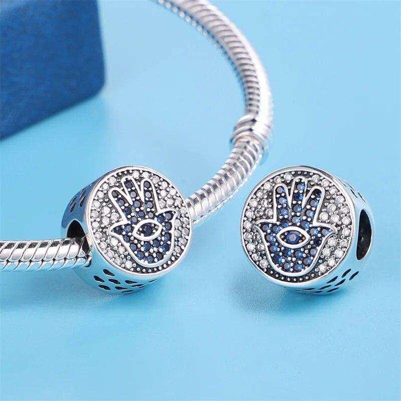 100 %925 Sterling Silver Blue Dreamcatcher Owl Planet Starry Sky Beads Fit Bangle Diy Jewelry Making