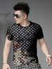 European Goods Round Neck Short Sleeve T-shirt Men's Summer 2025 New Fashion Brand Print Half Sleeve Men's T-shirt Casual Top