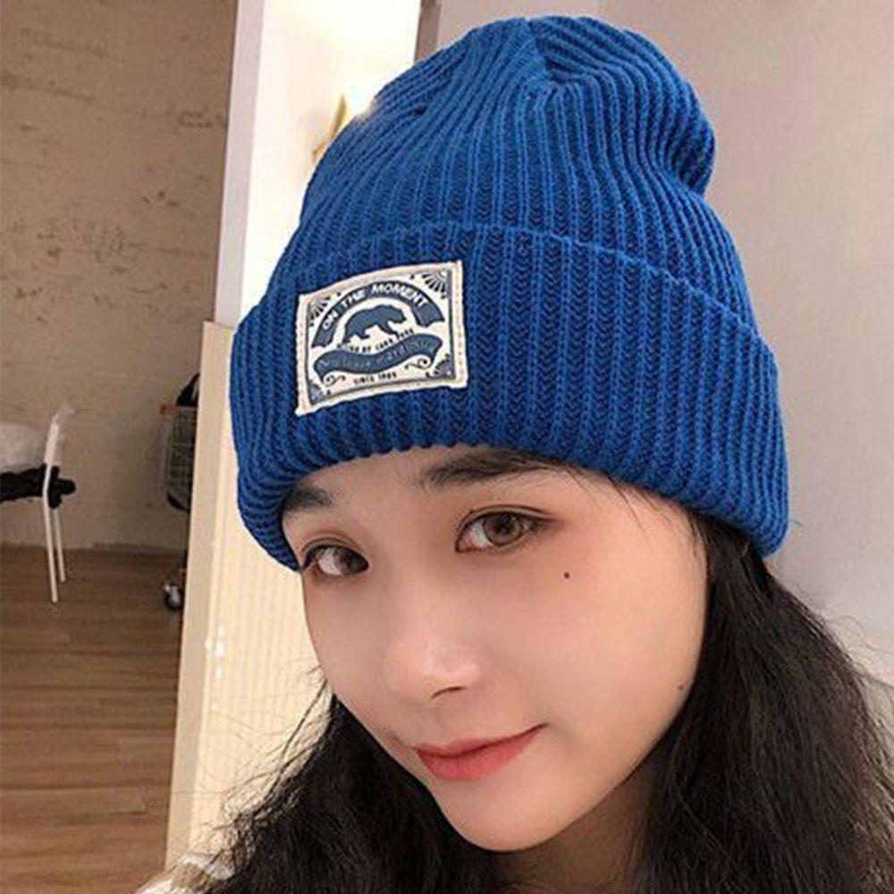 Street wear Solid Colors Knitting Beanie Women Skullies Hat Fashion Design Korean Style Hat