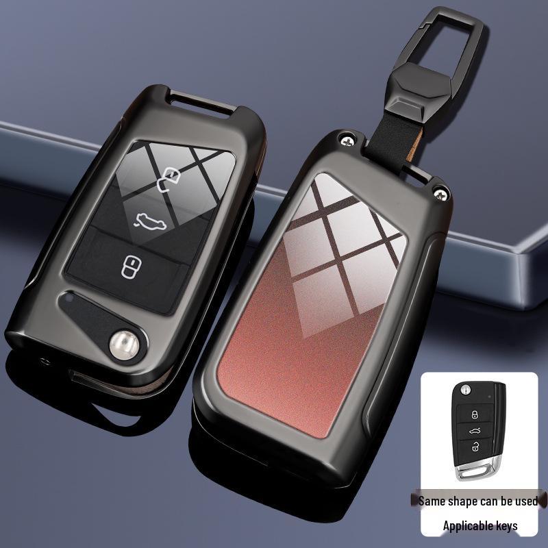 Compatible Key Case for Volkswagen Cars: 24 Sagitar, Bora, Golf 7, Tiguan L, Tayron, Yi, Magotan, and 23 Model CC.