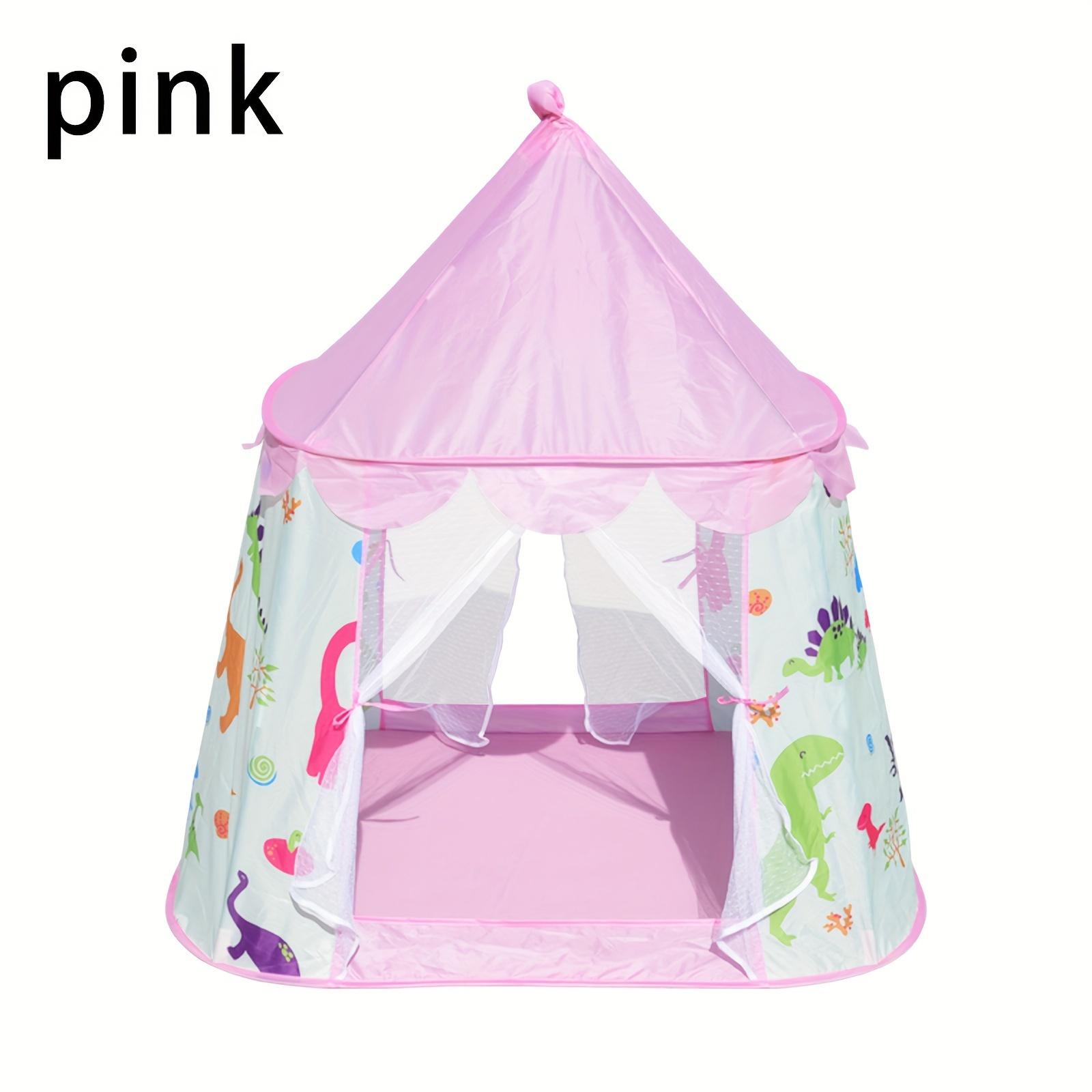 

Cartoon Dinosaur Play Tent Portable Kids Indoor Outdoor Playhouse With Storage Bag Toy House For Boys Girls Pretend Camping рожевий