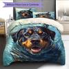 Rottweiler Pattern Bedding Home Decoration Birthday Gift (1 * Duvet Cover + 2 * Pillowcase, Without Core)