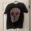 Earthbound Trading Company Unisex Skull Graphic Black Tshirt Size Large