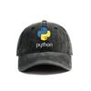 Neue Computer Programmierer Sprache Python Baseballkappen Used Look Hüte Kappe Unisex Damen Retro Outdoor Sommer Verstellbare Mütze