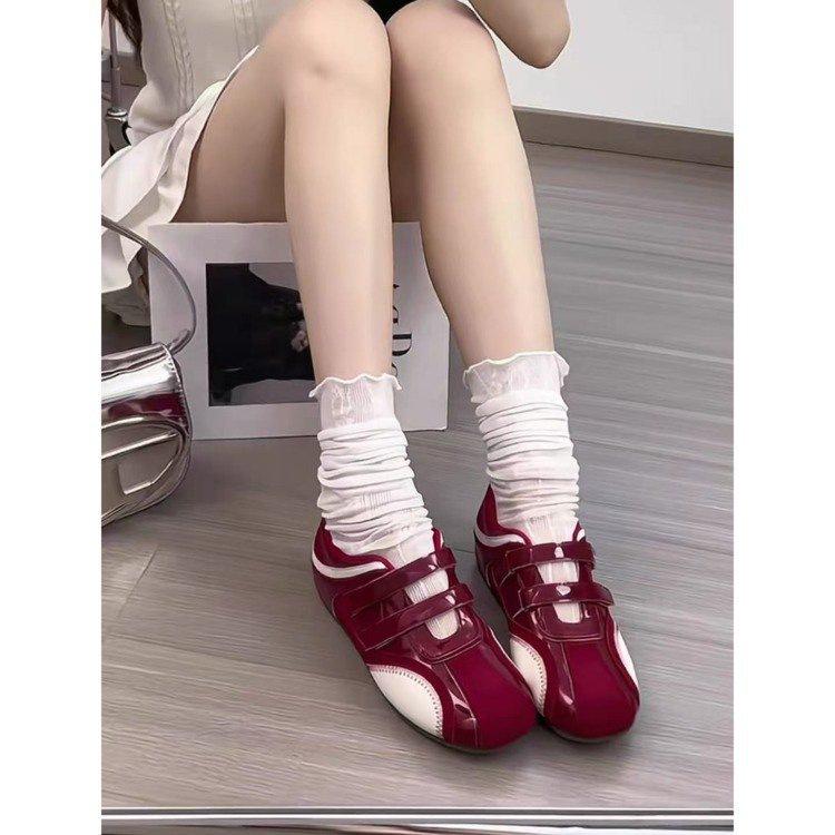 New Versatile Flat-bottomed Comfortable Casual Shallow Mouth Single Shoes Women's 2025 Autumn French Ballet Mary Jane Shoes Women's