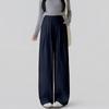 Real Shot Maternity Lyocell Tencel Linen Drawstring Straight Wide-Leg Pants – Non-Supportive, Comfortable Fit