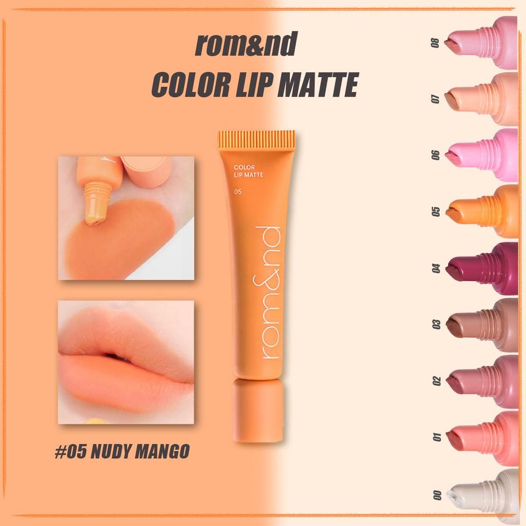 Rom&nd Romand COLOR LIP MATTE 8g/0.28oz (8 Color Options)