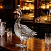 Botella de Exhibición de Whisky Decantador Forma de Ganso Pájaro Animal de Vidrio 3D Licor Esculpido para Exhibición de Bar Arte Dispensador de Vino Regalo para el Hogar Divertido Utensilio de Bar