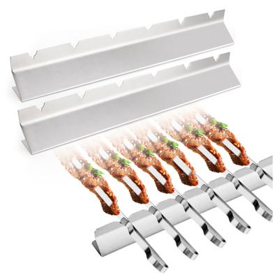 2Pcs Skewers Holder V Shaped 6 Slots Food Grade Multifunctional Utensils Reusable Barbecue Grill Kebabs Skewers Racks Set BBQ Accessories