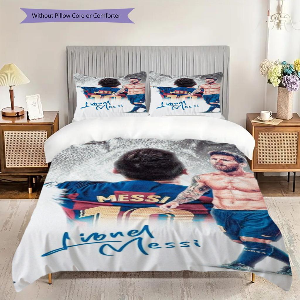football star Lionel Messi Club Internacional de Fútbol Miami FC Barcelona Home Soft Printed Sofa Bedding Down Pillowcase Duvet Cover(without core) H2