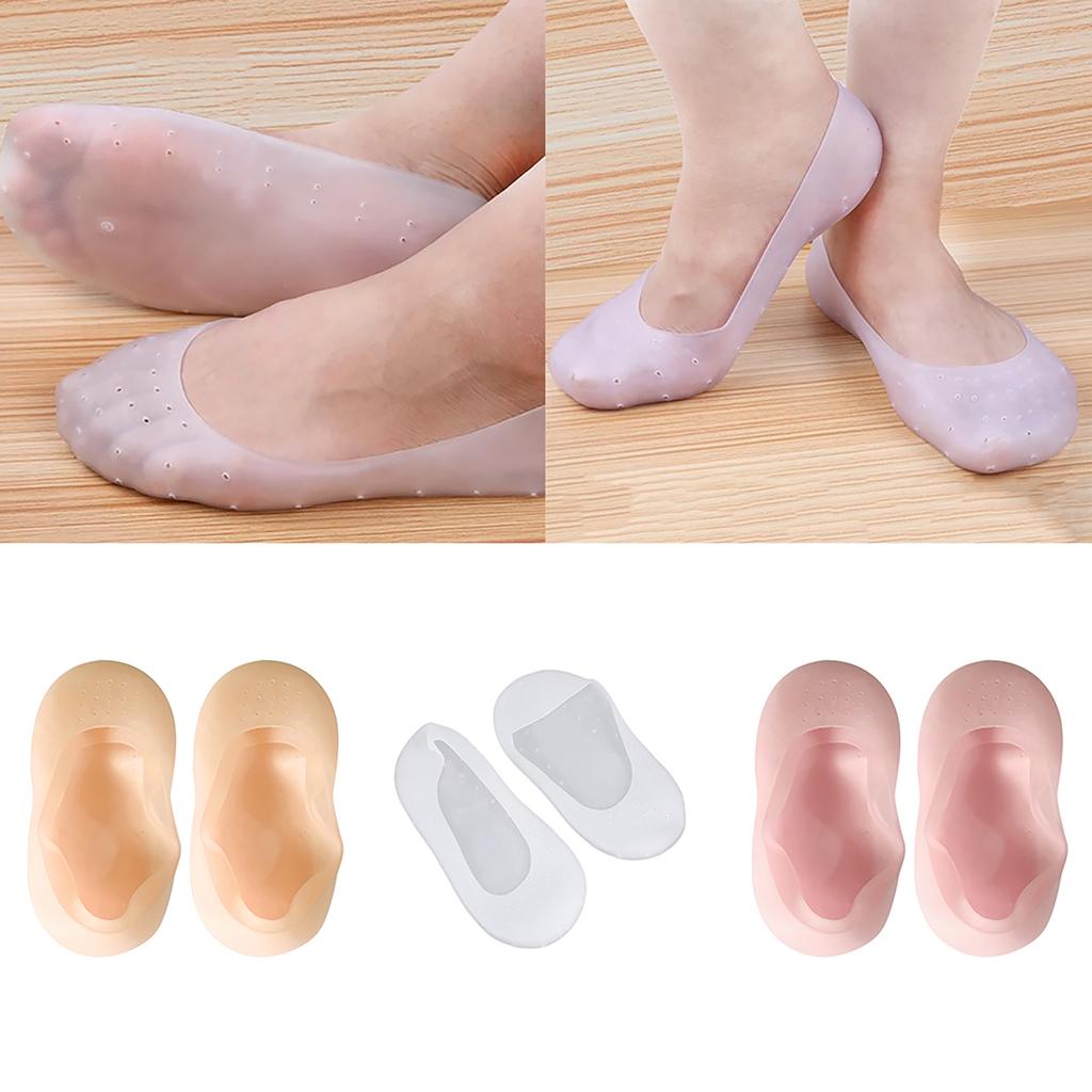 Silicone Gel Anti-Slip Socks Sole Cover Heel Dry Fissure Foot Care Protector