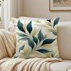Beautiful Green Leaves Pillow Case Organic Short Plush Cushion Covers Breathable Washable WrinkleResistant