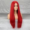 MISS WIG Long Red Wig Straight Middlepart Cosplay Wig For Girls Sally Red Dress Up Wig For Party Wig For  Halloween Wig For Christmas Wig