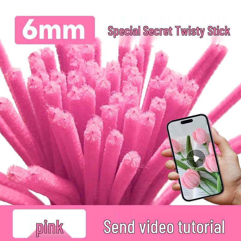 DIY Twisty Stick Bouquet Kit: Complete Chenille Stem Set for Children's Weaving