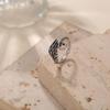 Anello Gatto Geometrico Europeo & Americano, Design Aperto Regolabile, Ornamento Animale Lavorato a Maglia per Dita.