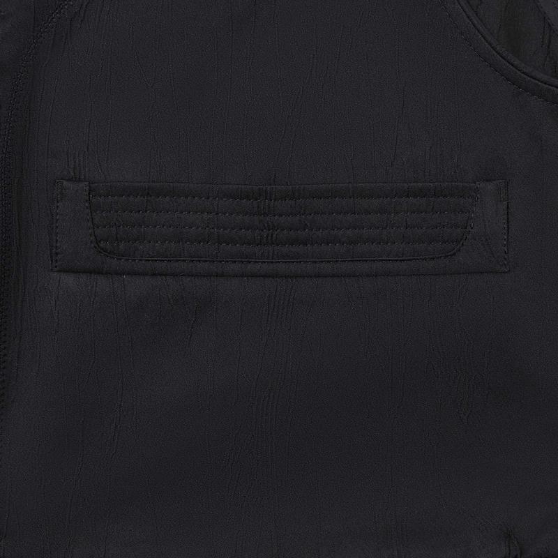 Li Ning New Chinese Style Plain Simple Vest Women Vest Black AMDW028-3