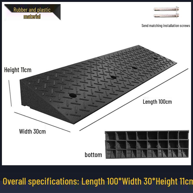 Rubber Car Ramp: Multipurpose Mat for Curbs, Thresholds, and Speed Bumps