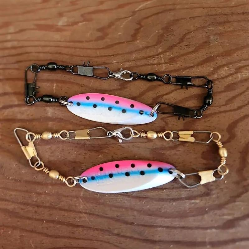 Verstellbares Outdoor-Sportarmband Legierung Angelköder-Anhänger Handgefertigte Haken-Designs Geschenk für Naturforscher
