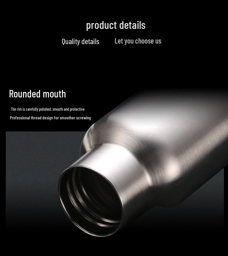 316 Stainless Steel Vacuum Insulated Sports Bottle - Double-Layer, Wide Mouth, Portable American Style