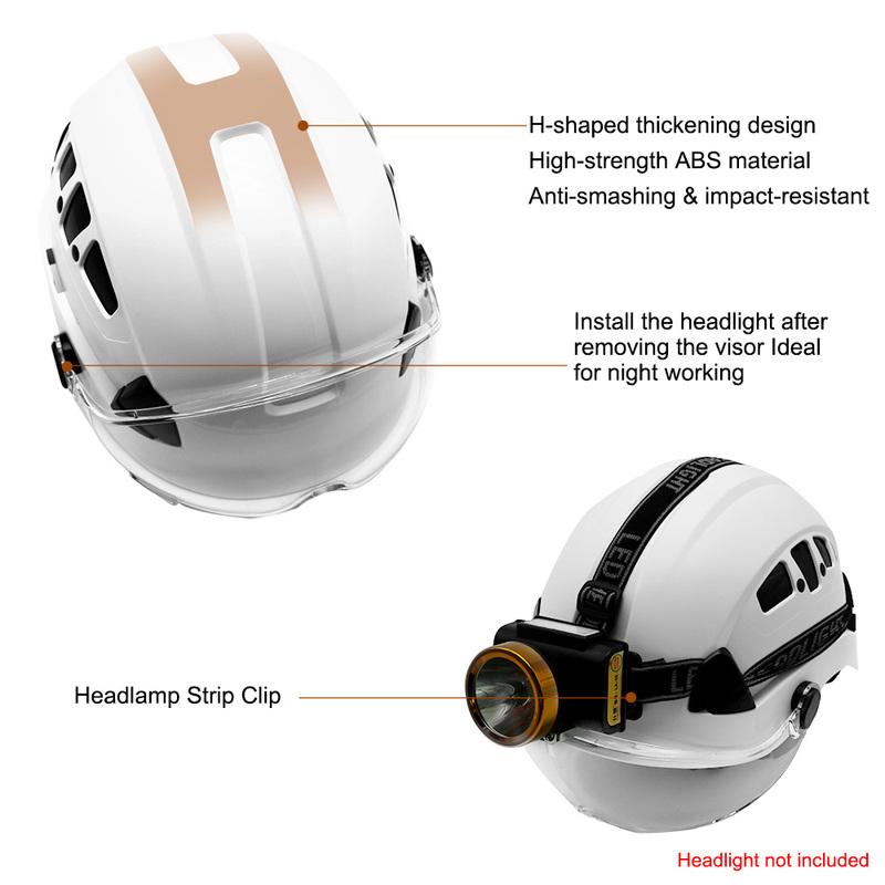 Construction Hard Hat with Visor Safety Helmet with Goggles Protective Working Rescue Cap Riding Helmet Rescue Climbing Helmets
