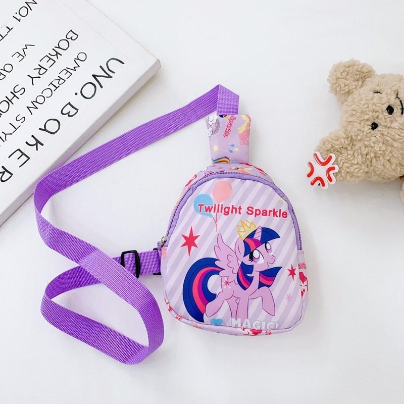 Animal Print Kids Breathable Nylon Crossbody Waist Bag For Kindergarten Daily Use