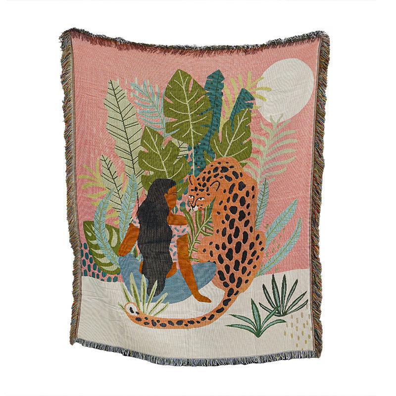 Camping Blankets Casual Blankets Nap Cover Blankets American Soft and Comfortable Sofa Towels Picnic Blankets Bedside Blankets