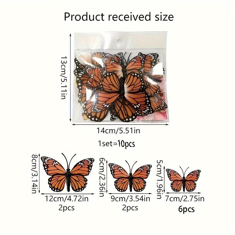 

12 шт. магнитов-бабочки монарх, искусственная легкая бабочка монарх 3D настенная наклейка монарх для настенной двери холодильника вечеринка день рождения празднование подарки 12pcs