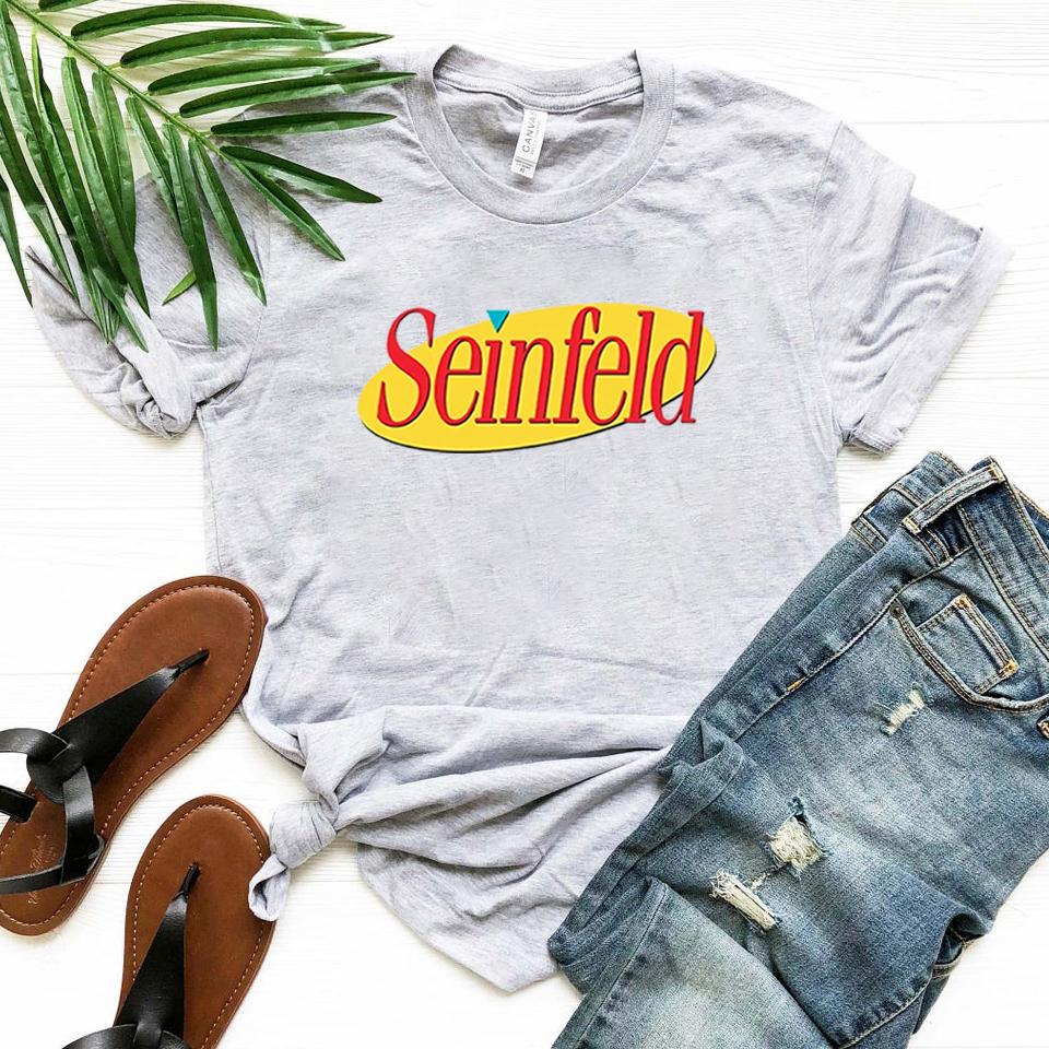 T-shirt Logo Seinfeld Ispirata agli anni '90 Vintage Top Magliette Grafiche Unisex Maglietta Divertente Manica Corta Maglietta Vintage Abbigliamento Grunge