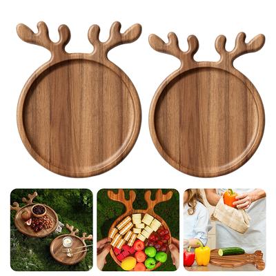 Vorspeisenplatte, dekoratives Holztablett, Dessert/Snacks/Obst/Kekse, Servierplatte aus Holz, Speiseteller, Küchenbedarf