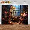 Mocsicka Spring Easter Backdrop Photography Night Flower Kid Baby Shower Family Background Birthday Decor Wallpaper Photo Studio