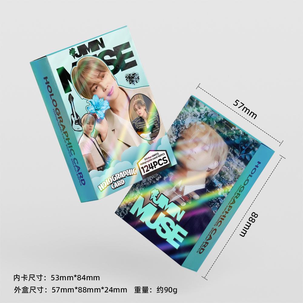 Straykids 124pcs Jimin Muse Album Holographic Photocards Pop Idol Lomo Flash Signature Photo Cards For Pop Fans Collection Lovely Gift