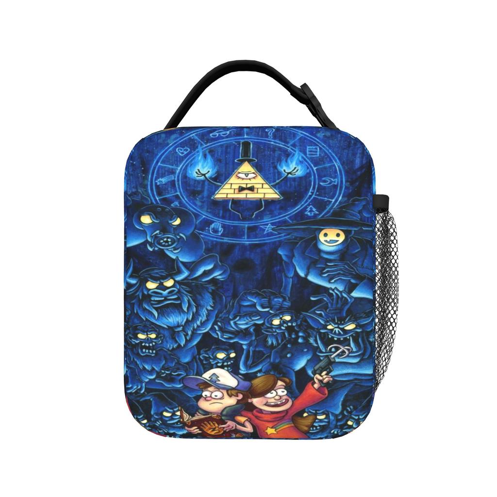 Gravitys Falls Insulated Lunch Bags for Men Women Food Container Bags Portable Cooler Thermal Lunch Box For Travel