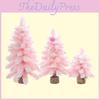 Charming Pink Pointed Mini Christmas Tree 30cm Snowflake Dcor For Festive Celebrations