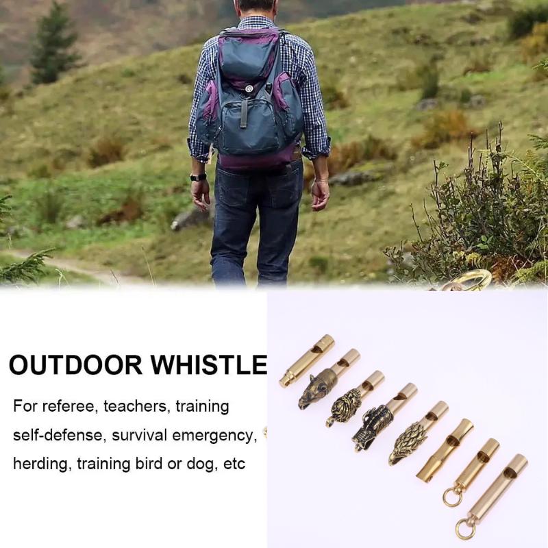 Pure Brass Whistle Keychain Outdoor Gear Bamboo Node Dragon Head Judge Whistle Competition Survival Competition Outdoor Goods