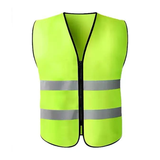 Reflective Safety Vest for Construction, Traffic, and Sanitation Workers – Fluorescent Jacket with Print