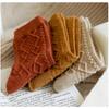 Winter Cashmere Wool Women Socks Solid Japanese Style Retro Long Women Girls Thermal Crew Sock