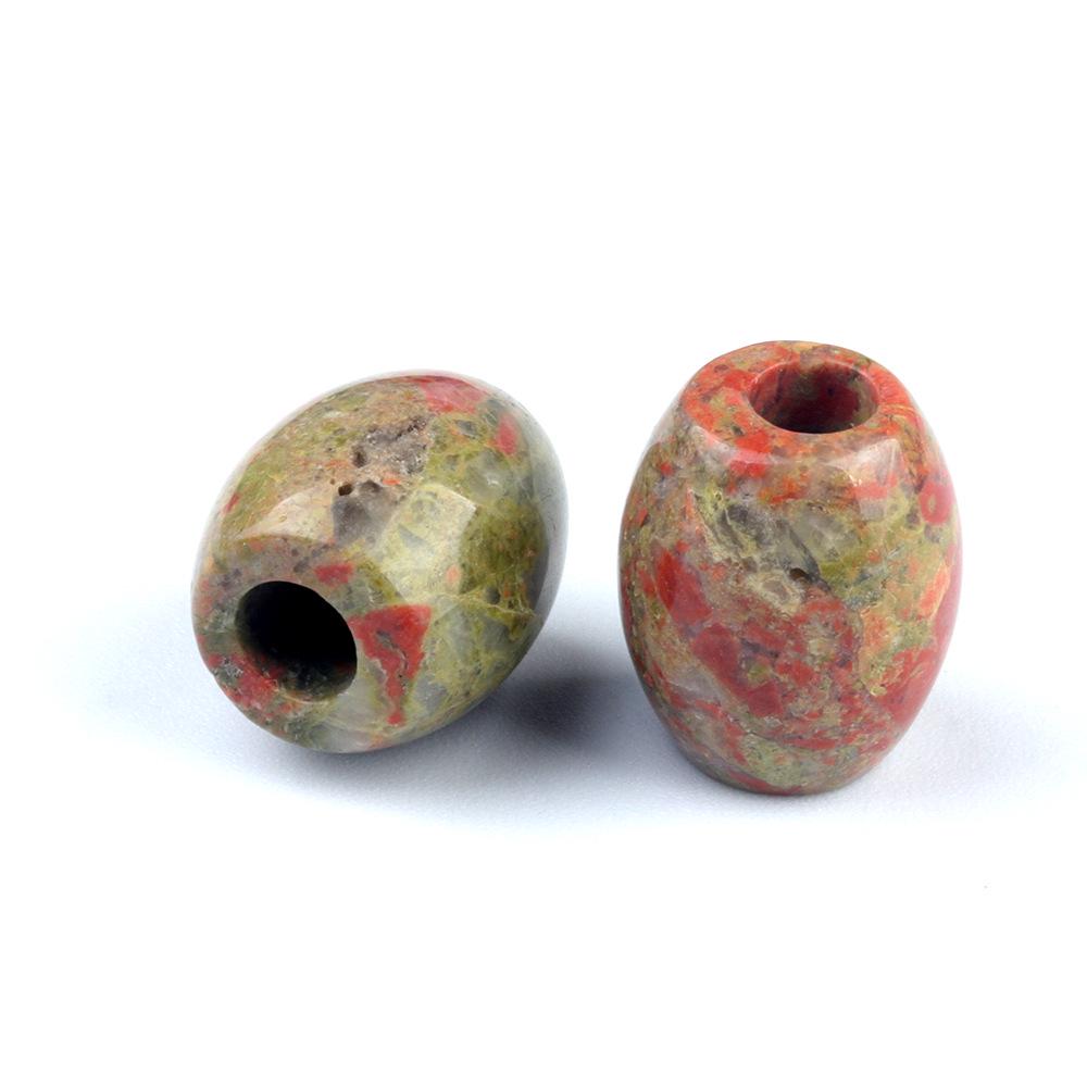 326-Large Hole Crystal Agate Jade Barrel Beads, 16×18mm, 5mm Hole, Jewelry Accessories